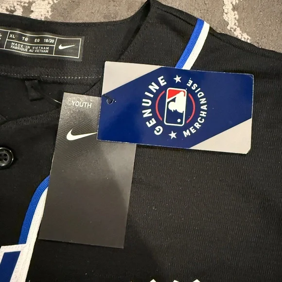 Nike Los Angeles Dodgers Black Stitched Official Baseball Jersey Youth XL NEW - Picture 5 of 8